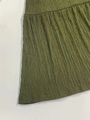 Women Sleeveless Pleated Maxi Skirt Set – 2 Piece Outfit