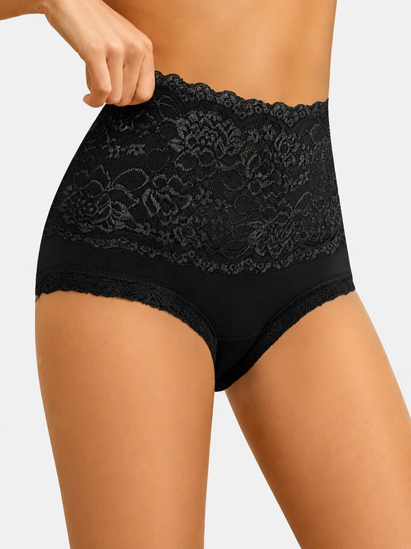5-Pack High-Waist Lace Comfort Briefs