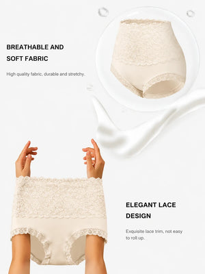 5-Pack High-Waist Lace Comfort Briefs