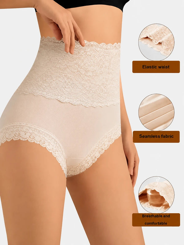 5-Pack High-Waist Lace Comfort Briefs