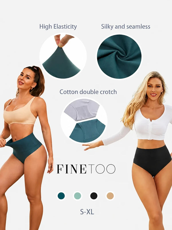 4-Pack Seamless High Waist Tummy Control Shaping Briefs