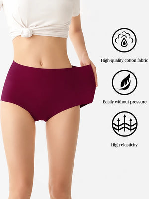 Women’s High Waist Seamless Briefs Panties – No Show Ultra Soft Breathable Underwear for Everyday Comfort & Body Fit