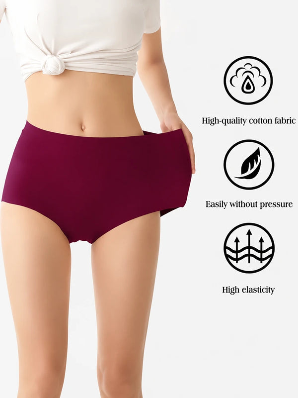 Women’s High Waist Seamless Briefs Panties – No Show Ultra Soft Breathable Underwear for Everyday Comfort & Body Fit