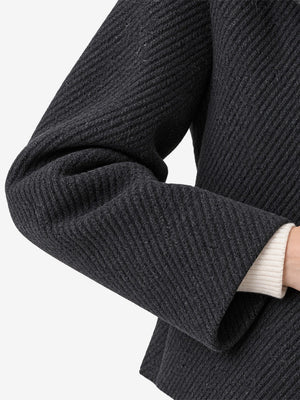 The Cropped Hooded Wool Coat