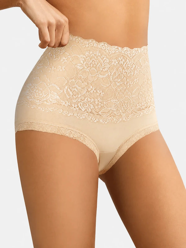 5-Pack High-Waist Lace Comfort Briefs