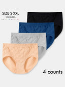 Women’s Seamless Cotton Briefs Multi-Pack – Breathable Mid-Waist Cheeky Panties, Soft Minimalist Everyday Underwear (4–12Pack Options)