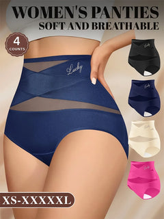 Feel Light, Sexy & Confident – High Waist Mesh Thong Collection (4-Pack)
