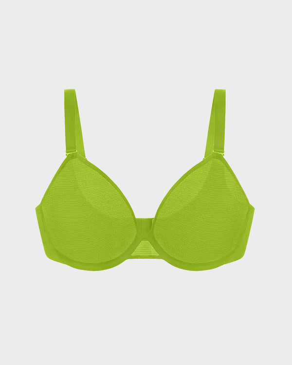 Seamless Mesh Unlined Underwire Minimizer Bra
