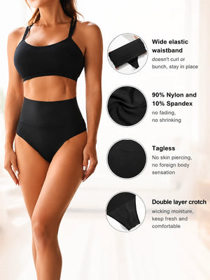 4-Pack Seamless High Waist Tummy Control Shaping Briefs