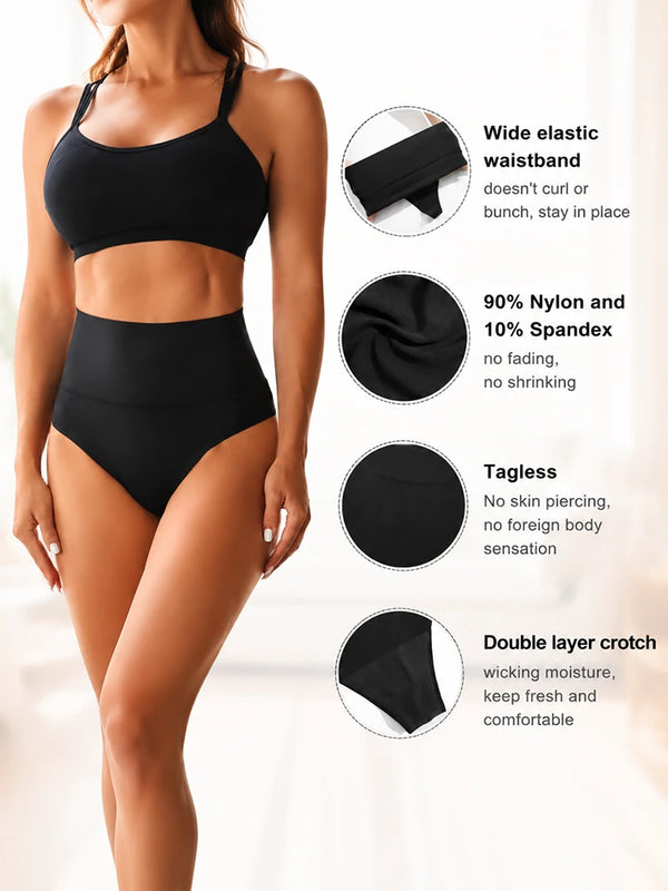 4-Pack Seamless High Waist Tummy Control Shaping Briefs