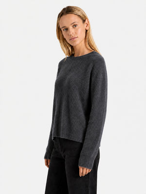 Soft-Brushed Wool Crewneck Sweater