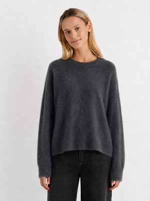 Soft-Brushed Wool Crewneck Sweater
