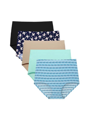 Women’s High Waist Seamless Briefs Panties – No Show Ultra Soft Breathable Underwear for Everyday Comfort & Body Fit