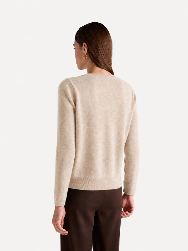 Women’s Cozy Wool V-Neck Sweater – Oversized Drop Shoulder Knit Pullover