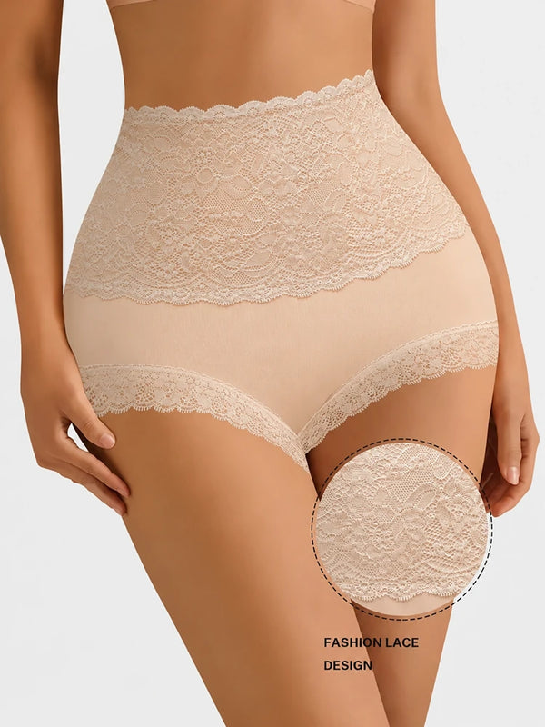 5-Pack High-Waist Lace Comfort Briefs