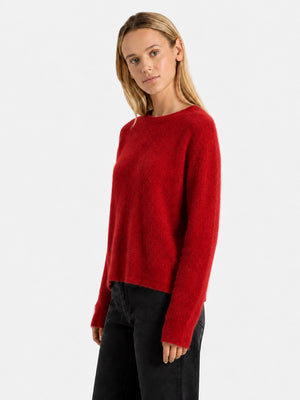 Soft-Brushed Wool Crewneck Sweater