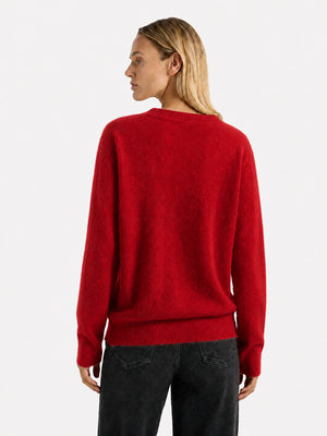 Soft-Brushed Wool Crewneck Sweater