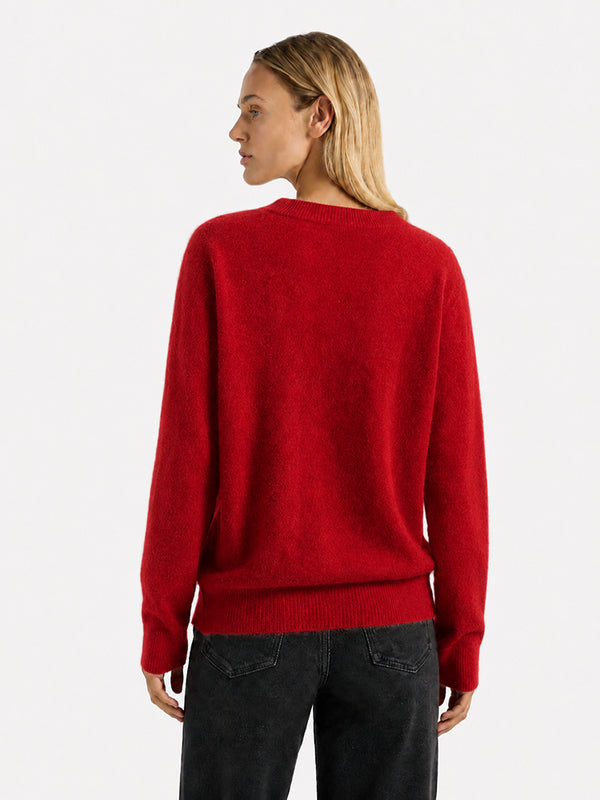 Soft-Brushed Wool Crewneck Sweater