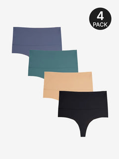 4-Pack Seamless High Waist Tummy Control Shaping Briefs