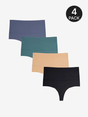 4-Pack Seamless High Waist Tummy Control Shaping Briefs