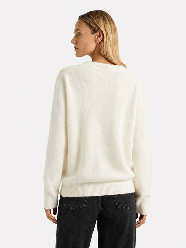 Soft-Brushed Wool Crewneck Sweater