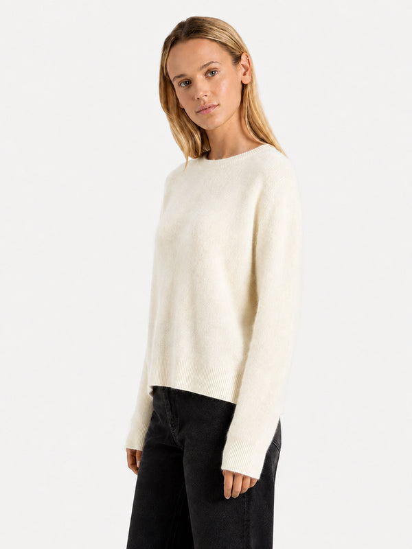 Soft-Brushed Wool Crewneck Sweater