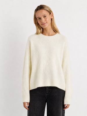 Soft-Brushed Wool Crewneck Sweater