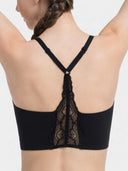 Lace Racerback Wireless Push-Up Deep V Jelly Bra