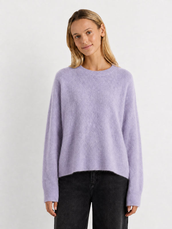Soft-Brushed Wool Crewneck Sweater
