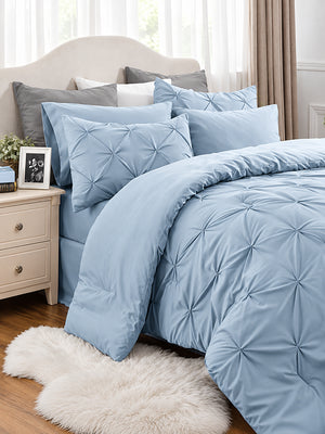 3-Piece Pinch Pleat Bedding Set – Cloud-Like Softness, Breathable Comfort & a Cozy, Inviting Bedroom