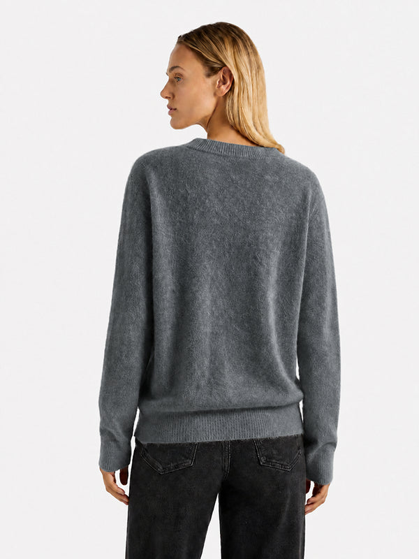Soft-Brushed Wool Crewneck Sweater