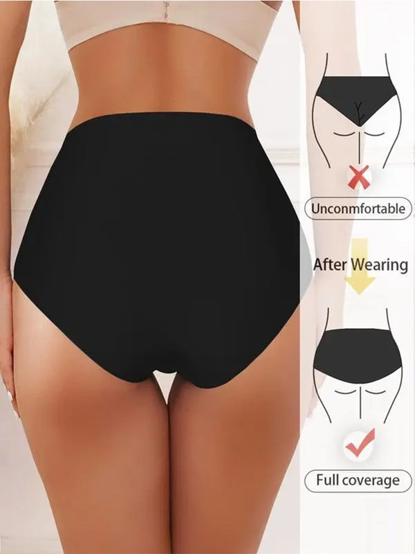 6-Pack High Waisted Cotton Briefs for Women