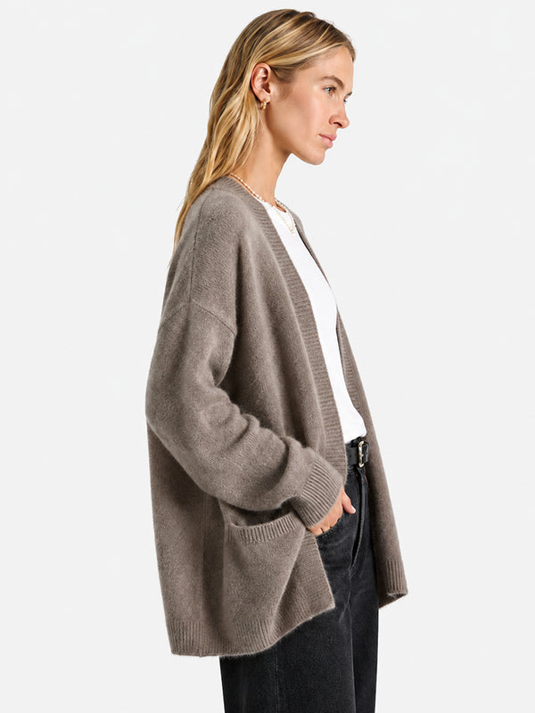 Women's 100% Wool Relaxed Longline Cardigan