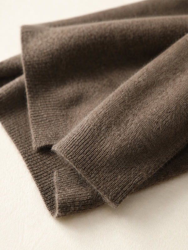 Women's Merino Wool Hooded Knit Pullover Sweater