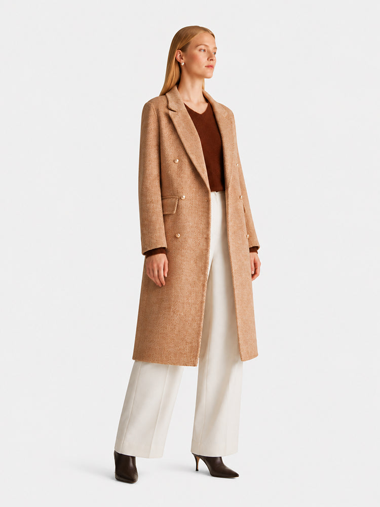 Women's 100%  Wool Double-Faced Tailored Coat