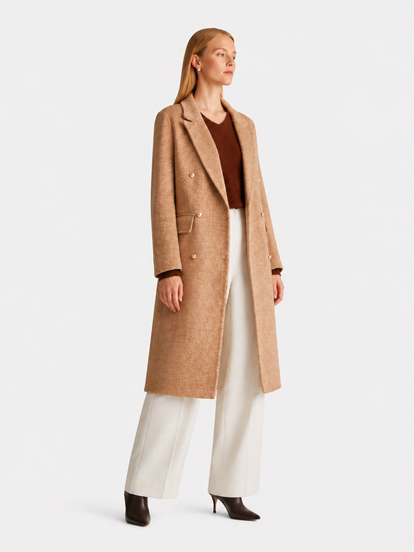 Women's 100%  Wool Double-Faced Tailored Coat