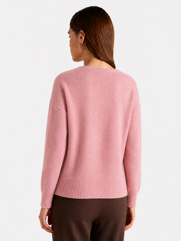 Relaxed V-Neck Wool Sweater