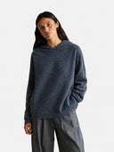 Women's Merino Wool Hooded Knit Pullover Sweater