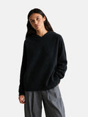 Women's Merino Wool Hooded Knit Pullover Sweater