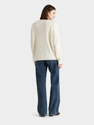 Women’s 100% Wool V Neck Relaxed Fit Long Sleeve Pullover Sweater