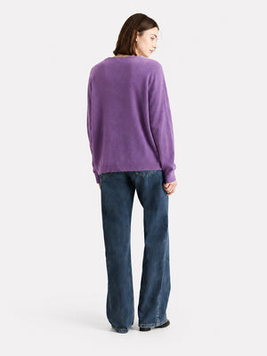Women’s 100% Wool V Neck Relaxed Fit Long Sleeve Pullover Sweater