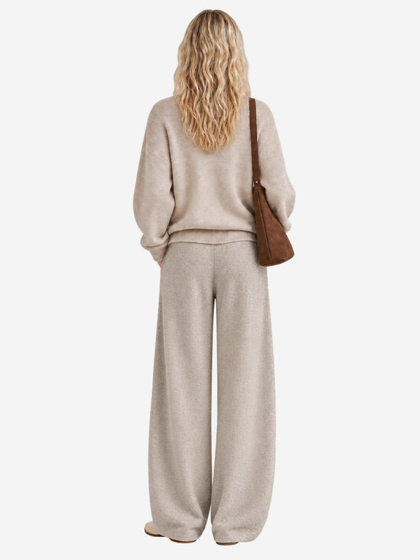 100% Wool Wide-Leg Pants – Soft, Draped & Effortlessly Elegant