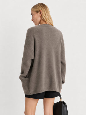 Women's 100% Wool Relaxed Longline Cardigan
