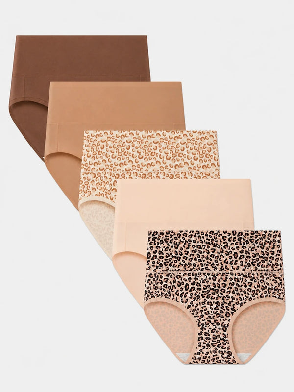 Your Everyday Comfort Starts Here – Soft Cotton High Waist 5-Pack Panties