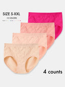 Women’s Seamless Cotton Briefs Multi-Pack – Breathable Mid-Waist Cheeky Panties, Soft Minimalist Everyday Underwear (4–12Pack Options)