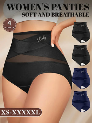 Feel Light, Sexy & Confident – High Waist Mesh Thong Collection (4-Pack)