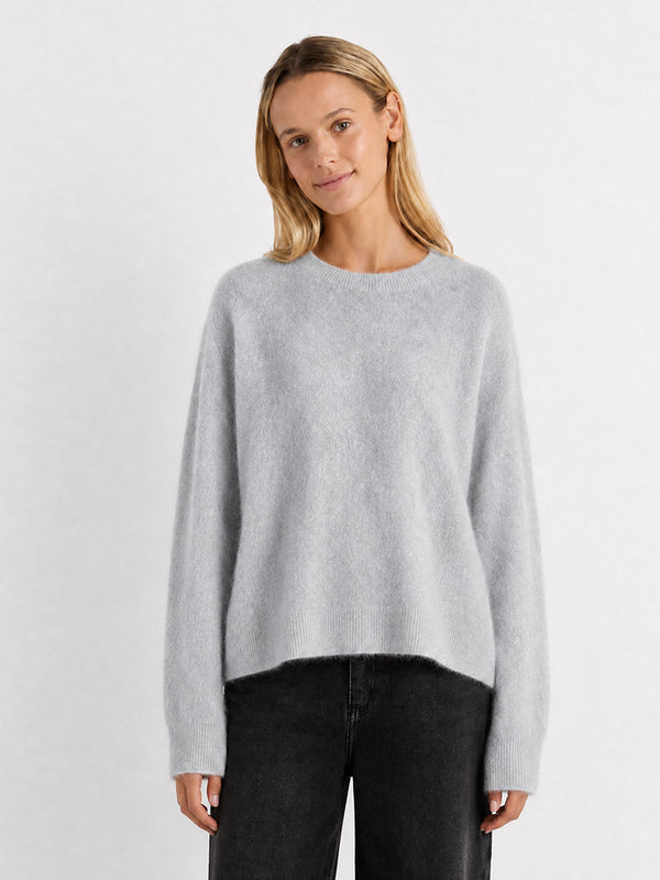 Soft-Brushed Wool Crewneck Sweater