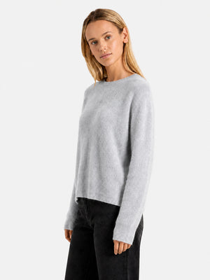 Soft-Brushed Wool Crewneck Sweater