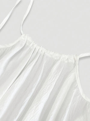 Women's Solid Color Backless Cami Dress