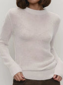 women's Lightweight Knitted Mohair Sweater Boat Neck Sheer